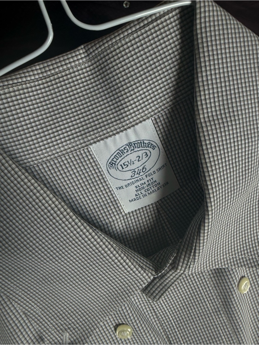 Brooks Brothers Men's Check Button-Down Shirt Lot 15 1/2 M (3)